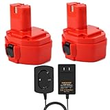 2X Shentec NI-MH 4500mAh 14.4V batteria + caricabatterie per Makita batteria PA14 1420 1422 1433 1434 1435 1435F 192600-1 193985-8 192699 193157-5 193158-3