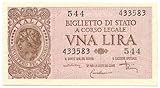 Cartamoneta.com 1 Lira Biglietto di Stato LUOGOTENENZA Umberto di Cristina 23/11/1944 FDS-/FDS 24181/I