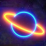 Planet Neon Light,LED Planet Neon Segni Luce decorativa da parete Luce notturna da appendere USB, a batteria o USB, luci da parete al neon per la casa dei bambini, bar, feste di compleanno