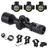 FOCUHUNTER 3-9x40E Cannocchiale da puntamento Rifle Scope tattico Mirino Ottico Compatto con Anelli di Montaggio Weaver/Picatinny da 20 mm e copriobiettivo per Gli Sport all'Aria Aperta
