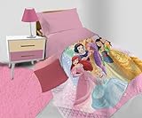hermet Principesse, Copriletto Trapuntato Letto Singolo Primaverile Per Bambini, Trapunta Primaverile letto singolo, Copriletto Mezza Stagione Tapuntato, 100% Microfibra, Prodotto Ufficiale