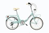 BICI BICICLETTA 20 CASCELLA CANDY PIEGHEVOLE CAMBIO 6V (Azzurro)