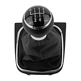 Besttoolifes Cuffia del cambio a 6 marce e pomello per Golf MK5 MK6, per EOS, per Jetta Elegant Upgrade for Your Ride (5 velocità)