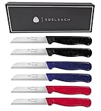 Edelbach Set coltelli da cucina Solingen 6x | Set di 6 coltelli Solingen Made in Germany, coltello multiuso, coltello da frutta, coltello da verdura | Affettatrice per alimenti in acciaio inox