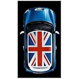 Kit Adesivi per Tetto Mini Cooper R50 R52 R53 R55 R56 R57 Decalcomania Bandiera Regno Unito Tettuccio Union Jack Pellicole Intagliate Adesive per Decorazione Auto Blu Rosse Nere Grigie (Originale)