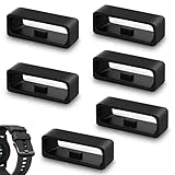 Ferma Cinturino Orologio Gomma Passante Cinturino Orologio in Silicone Anelli di Fissaggio per Orologi Anelli di Sicurezza 22mm Cinturino Fibbie in Gomma di Ricambio per Cinturino Dell'orologio 6PCS