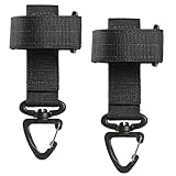 2 Pezzi portaguanti cinturone, Nylon Guanto Supporto Clip per Guanti Gancio in Nylon, Porta Guanti Cinturone Fibbia, Fermagli per Guanti Regolabili con Gancio per giardini, cantieri(Nero)