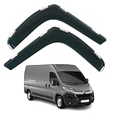 Set di 2 deflettori d'aria compatibili con Peugeot Boxer, adatto per Citroen Relay e Jumper, adatto per Fiat Ducato 2007 2008 2009 2010 2011 2012 2013 2014 2015 2016 2017 2018 2019 2020. Modelli 2021,