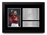 HWC Trading FR A4 Andriy Shevchenko A C Milan Regali Stampati Autografo Firmato Foto Per Gli Appassionati Di Calcio E Sostenitori - A4 Framed