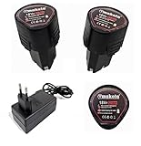 2 Batterie 18v Di Ricambio Tmakota x Avvitatore Cesoie Forbici Miniflex ecc universale per tutti gli elettroutensili con stesso attacco,ricarica veloce + 1 Caricabatteria a filo
