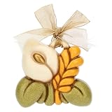 THUN - Mini formella calla e spiga - ceramica - Collezione Bomboniera - 7.2 x 6.5 x 3 cm