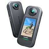 AKASO Action Cam 360° in 5.7K, Foto 72MP, Doppio Sensore da 1/2" 48MP, 360° Horizon Lock, Touchscreen 2.29", AI Tracking, Effetto Selfie Stick Invisibile, Stabilizzazione SuperSmooth