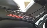 labelbike - Kit Adesivi in Resina Gel 3D per Scooter Protezione compatibile con YAMAHA Xmax 300 - colore carbonio-rosso