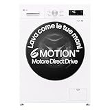 LG F4NX1009NWB Lavatrice 9 kg a Carica Frontale Serie X1, Classe A, 1400 giri, Wi-Fi, 6 Motion Direct Drive, Lavaggio a Vapore Allergy Care, Libera installazione, Essence White