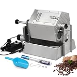 Tostatrice per chicchi di caffè professionale, tostatrice per chicchi di caffè elettrica a tamburo da 3,4 litri con termometro, tostatrice per chicchi di caffè a gas per uso domestico e commerciale