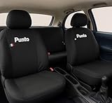 Auto Accessori Lupex | Coprisedili Auto Compatibili con Punto I e II serie 1993-2011, Colore Nero, Made In Italy, Policotone, Nome Auto Ricamato, Fodere Sedili Anteriori e Posteriori