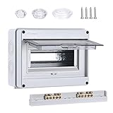 Scatola di distribuzione a parete, scatola di protezione impermeabile IP65, ideale per giardini o aree esterne, conforme agli standard per ambienti umidi (8moduli)