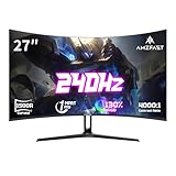 Amzfast Monitor Gaming Curvo 27 Pollici - 240Hz, Full HD 1920x1080 (16:9), 1ms MPRT, 1500R, Adaptive Sync, sRGB 130%/DCI-P3 95%, HDMI 2.0/DisplayPort 1.4, Eye Care, VESA 100x100, AMZG27C1 Pro