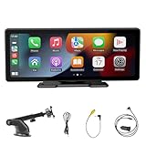 KHDWOB Schermo Auto CarPlay Wireless per Smart Fortwo 450 1998-2002, Display Touch HD Autoradio Senza Fili Bluetooth, Navigazione GPS, AUX, FM, RetroCamera,10.26 Inches