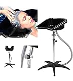 App Life Lavatesta Portatile per Parrucchieri - Altezza Regolabile e Tubo di Scarico Retraibile - Dispositivo Medico di Classe I - Professionale, Nero (Altezza Regolabile)