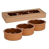Set di 6 ciotole per tapas in terracotta, confezione regalo, Ø 11,5 cm, 250 ml, ciotole rustiche con interno smaltato, adatte al forno, al microonde e alla lavastoviglie