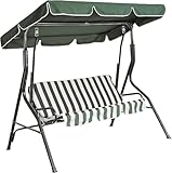 XONE Dondolo da Giardino 3 Posti Ipanema | Dondolo da Esterno Verde 170x110x153cm