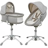 bebe2luxe Louna : Culla neonato multifunzionale 4 in 1 (DONDOLO ELETTRICO, SEGGIOLONE, SDRAIO)