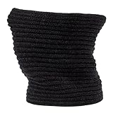 Scaldacollo Uomo Donna in Lana Merino a Tubolare Lavorato a Maglia 100% Made in Italy Sciarpa ad Anello Cappello Collo in Lana Vergine Merino (Nero)