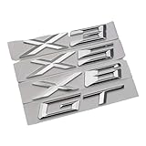 NIBOTT 3D ABS Cromato Logo X3 X5 X6 GT Emblema Distintivo Dell'automobile Tronco Decalcomania Misura For BMW X5 E70 E53 F15 G05 X3 X5 X6 GT Stikcer Accessori (Size : X5)