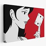 Quadro Margot Carte Lupin Riproduzione Artistica - Quadro su tela pronto da appendere con kit montaggio incluso arredamento casa e ufficio - 100x150cm