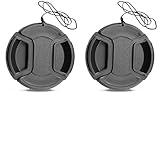 Copriobiettivo da 67 mm per Canon 77D, 70D e 7D con obiettivo EF-S 17-85 mm e 18-135 mm e Nikon D7000 e D80 con obiettivo 18-105 mm e 16-85 mm, 2 pezzi