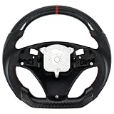 Acclcors Volante in fibra di carbonio realizzato a mano, a forma di D con fondo piatto, per BMW M Sport 1/3 Serie M3/E88 E90 E91 E92 E93 2005-2012