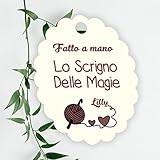 10 pezzi CARTELLINI personalizzabili UNCINETTO, maglia, fatto a mano, creazioni, mercatini 40x50mm(uncinetto)