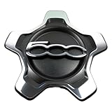 HAMKU 1 Pezzi Coprimozzo Per Fia-500X Copri Ruota Hup Trim, Accessori Di Aggiornamento, Sostituzione Per Fiat 500X 735626312(Nero)