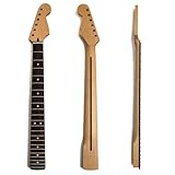 Manico per chitarra Fender Stratocaster, per destrorsi, in acero canadese con tastiera in palissandro, truss rod regolabile, 22 tasti jumbo medi, capotasto in osso