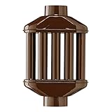 La zappa Diffusore di calore per stufa a legna con 8 elementi, scambiatore in acciaio smaltato (Ø80 mm, Marrone)