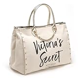 Ds UUby Victorias Secret Borse Tote a Mano da Donna, Grande, Borsa Messenger Nero - Angel City Bag (Bianco)