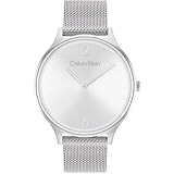 Calvin Klein Orologio Analogico al Quarzo da Donna Collezione TIMELESS MESH 38MM con Cinturino in Maglia Metallica in Acciaio Inossidabile Argentato - 25200001