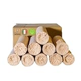 Tronchetti Legno Faggio,10KG, Bricchetti Per Stufe, Caminetti, Forni Pizzeria, 8Pz, Naturale (4 Cartoni)
