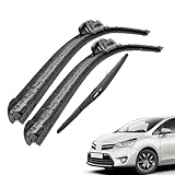 Kit Set spazzole tergicristallo Anteriori e Posteriori, per Toyota, per Verso 2009-2019 Spazzole per Parabrezza 26"+16"+12"