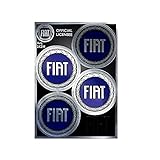 Fiat 21214 Adesivi Ufficiali 4 Loghi Blu da 48 mm, 94 x 131 mm