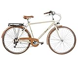 Casadei Bicicletta Uomo 28 6V Vintage retrò H57, Nero Opaco Marrone