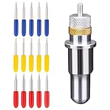 Gebildet 15 pz Coltello da Taglio Roland Lama per Plotter in acciaio al tungsteno con Lama da taglio per taglio a 30/45/60 gradi con base di supporto