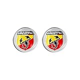 Abarth - 21535 - Adesivo 3D Ufficiale, 2 Scudetti, Diametro 12 mm