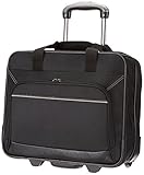 Amazon Basics borsa per laptop, con rotelle fluide e tasca frontale facile da aprire, manico telescopico, Leggera, per laptop fino a 15.6 in (39.6 cm), Nero