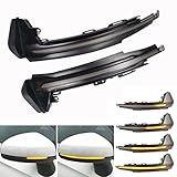 2 Pezzi LED Dinamico Indicatori di direzione Indicatore Per Audi A1 8X 2011 2012 2013 2014 2015 2016 2017 (Nero)