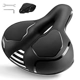 Homoto Sella Bici con memore imbottito,Sella Bici Da Corsa, rivestimento impermeabile per bici da corsa urbane, per uomo e donna (Nero)