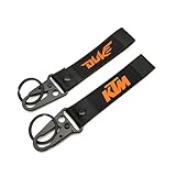 WRFUU Portachiavi Personalizzato con Ricamo in Poliestere per Motocicletta, Moto Portachiavi Personalizzato per KTM Duke,Black-A