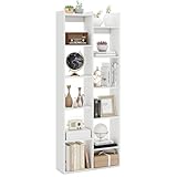 COSTWAY Scaffale in Legno per Libri, Libreria a 12 Ripiani con Kit Anti-Ribaltamento, Unità di Stoccaggio a Forma di Albero, Ideale per Casa Ufficio, 65 x 20 x 162 cm (Bianco)