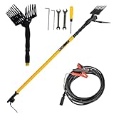 Crisalide® - Abbacchiatore Per Olive, Raccogli Olive Professionale con Pettini in Tecnopolimero - Alta Produttività e Delicatezza sulle Piante, Asta Telescopica e Cavo 15m, Tensione 12V. Peso 3,5 kg